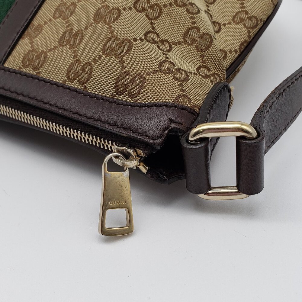 Authentic Gucci Ophidia GG Supreme Crossbody/Web Stripe Canvas Shoulder Bag - Picture 10 of 16